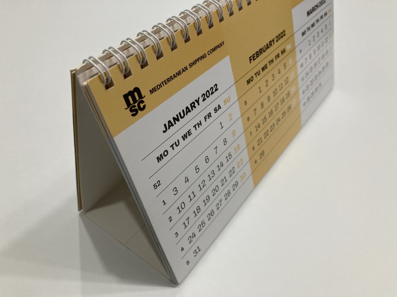 Образец перекидного календаря домиком