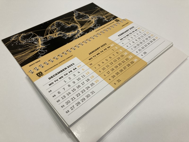 Пример печати настольного календаря